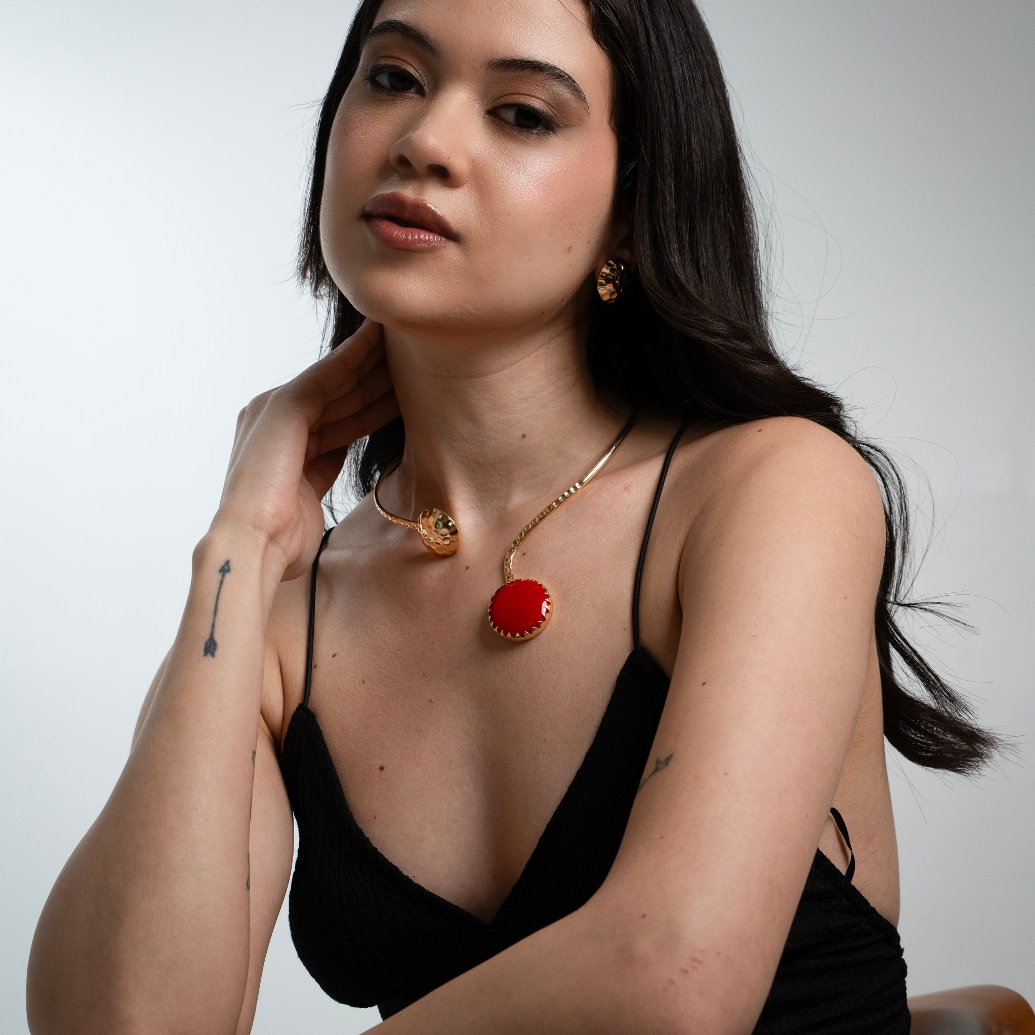 Aruna | Coral Hasli Necklace