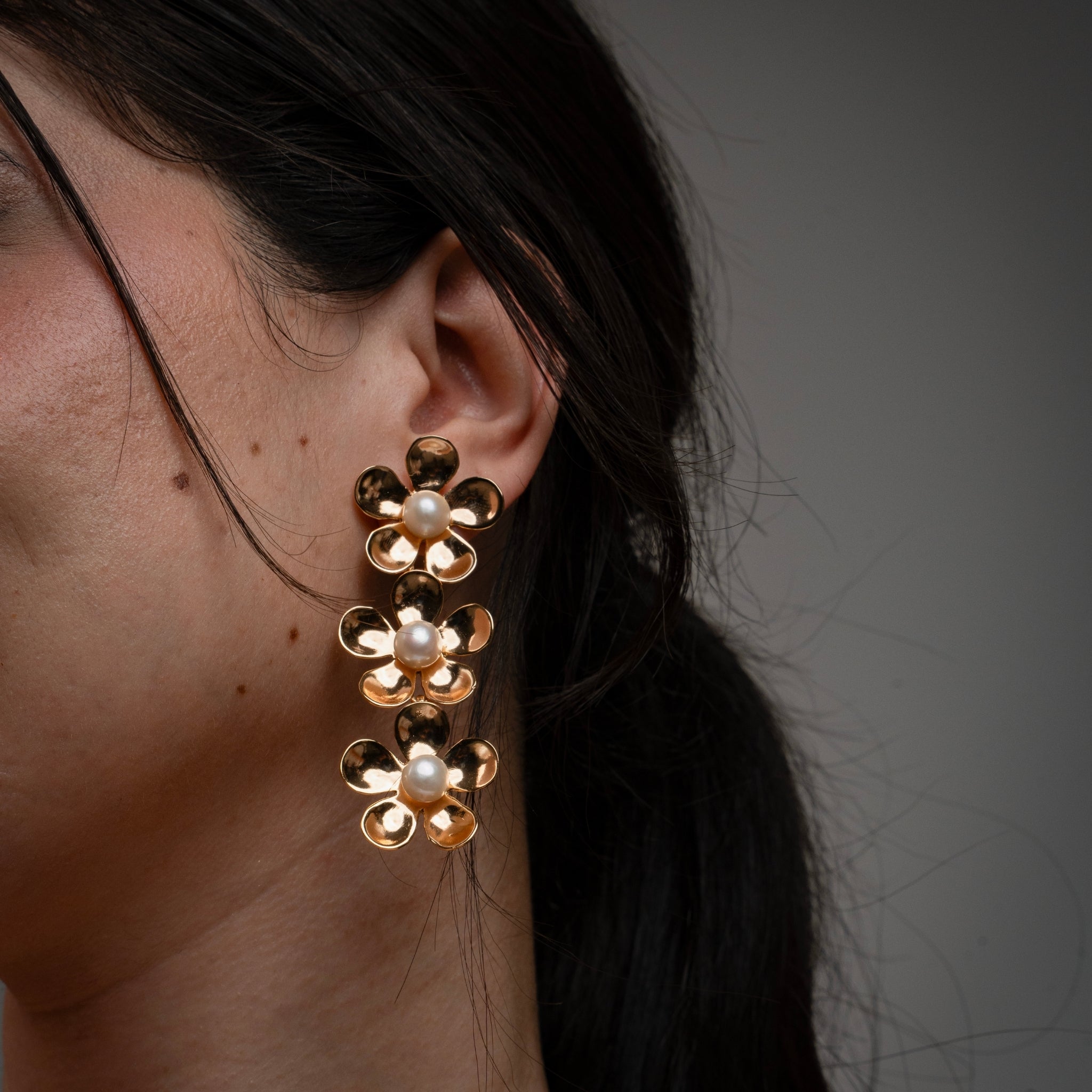 Orla | Floral Drop Earrings