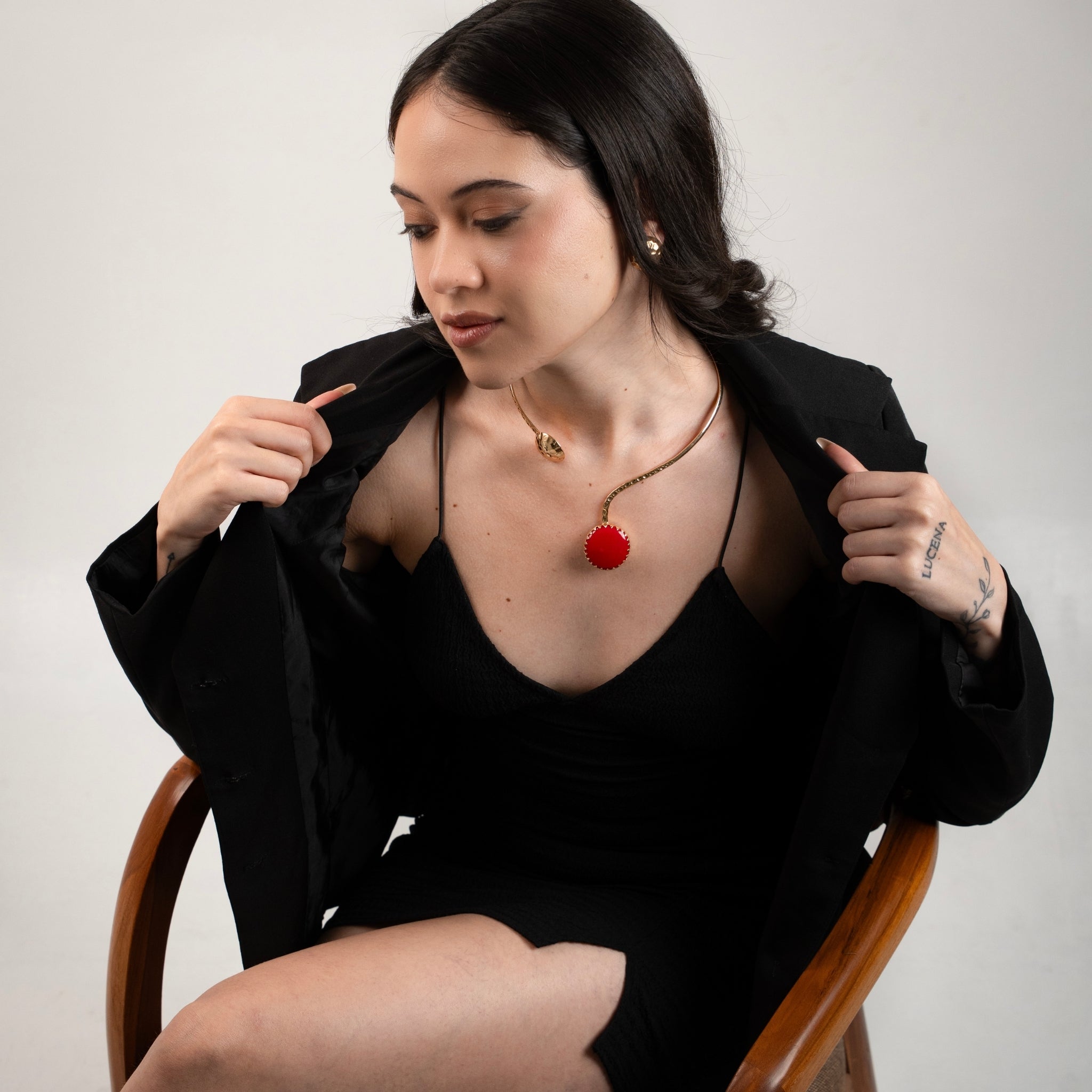 Aruna | Coral Hasli Necklace