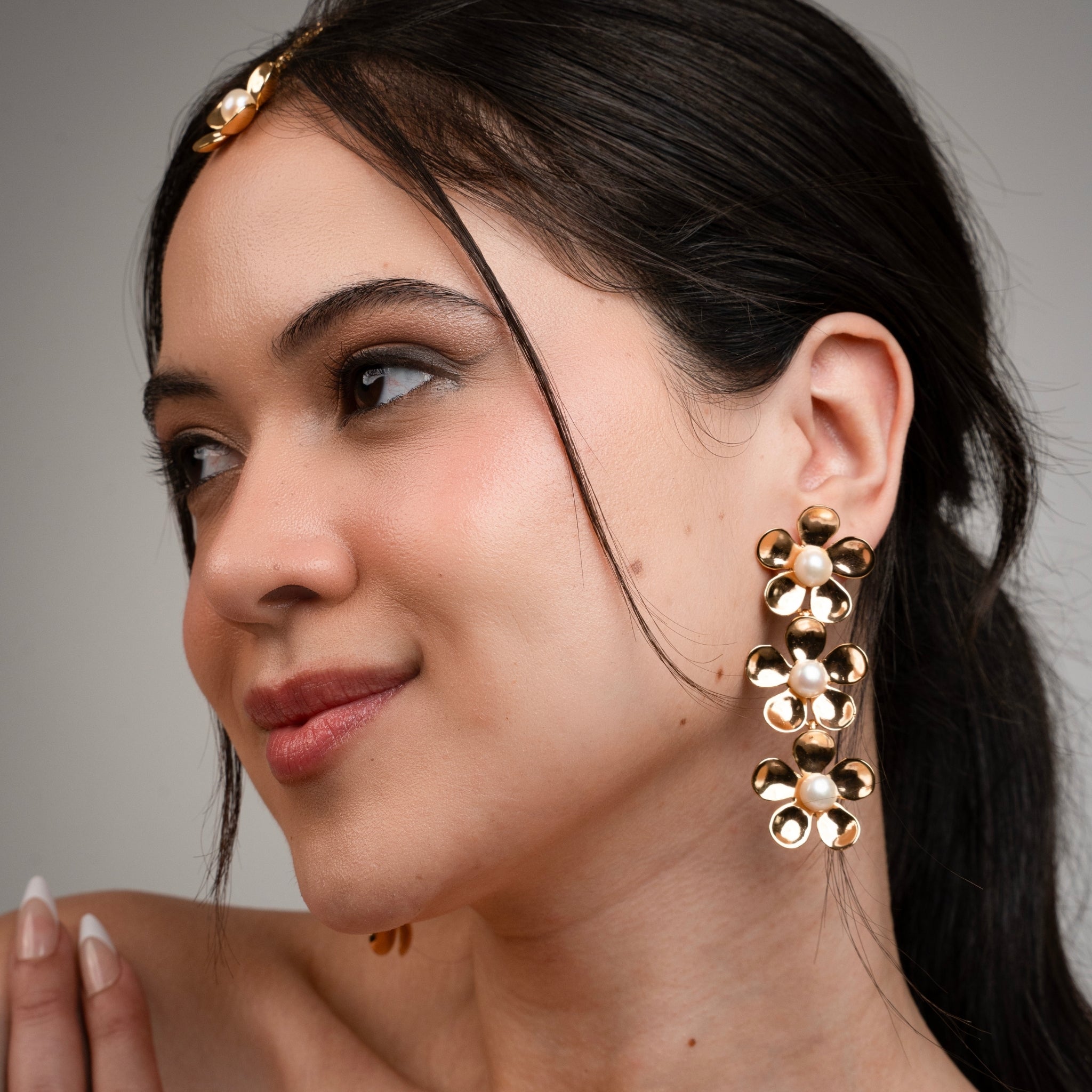 Orla | Floral Drop Earrings