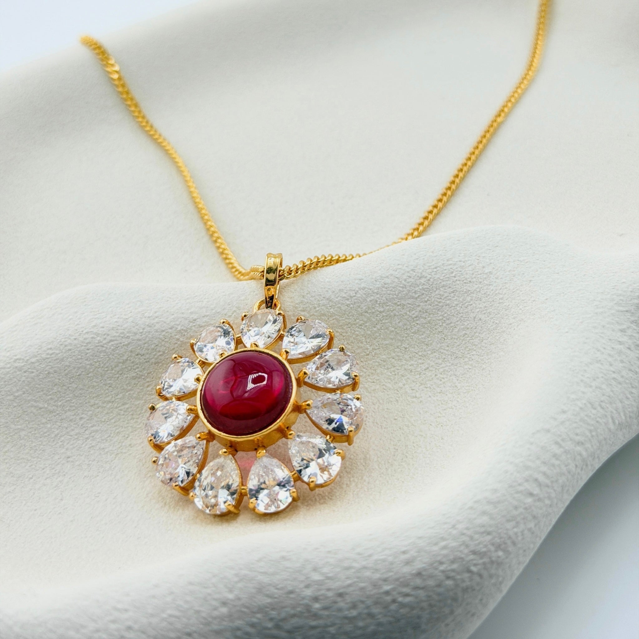 Amara | Sunburst Pendant and Earrings Set