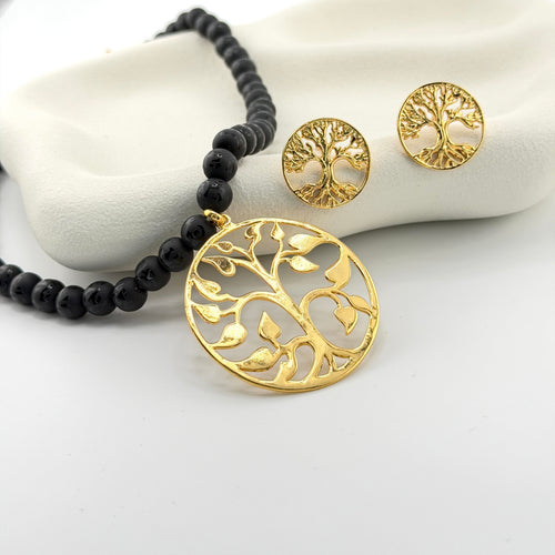 Malia | Tree of Life Pendant and Earrings Set